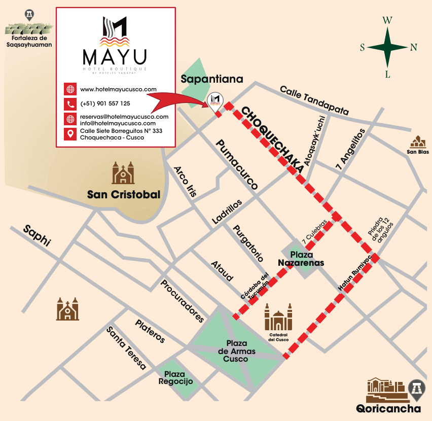 Hotel Mayu location - Cusco